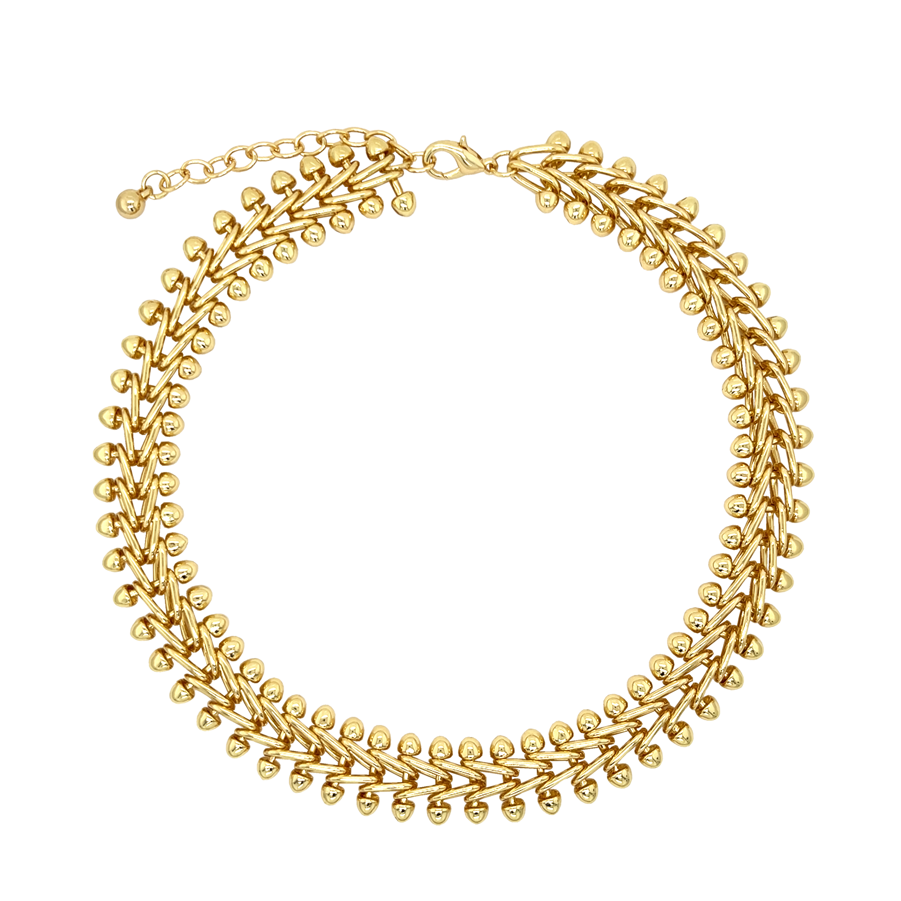 Fishbone Chain Necklace View 1