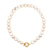 <p>Baroque Pearl With Charm Holder Clasp Necklace</p> <ul> <li>Yellow Gold Plated</li> <li>Pearl: 0.45" Diameter</li> <li>Clasp: 0.45" Diameter</li> <li>18" Long</li> </ul>