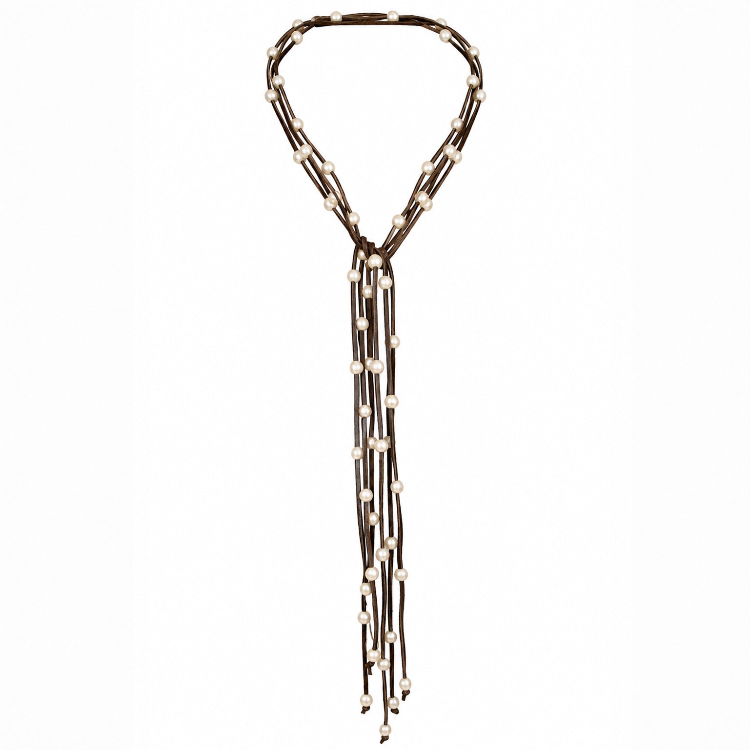 Three Strand Pearls Lariat