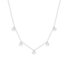 Dangle Chain Necklace

White Gold Plated
Cubic Zirconia&nbsp;
18" Length