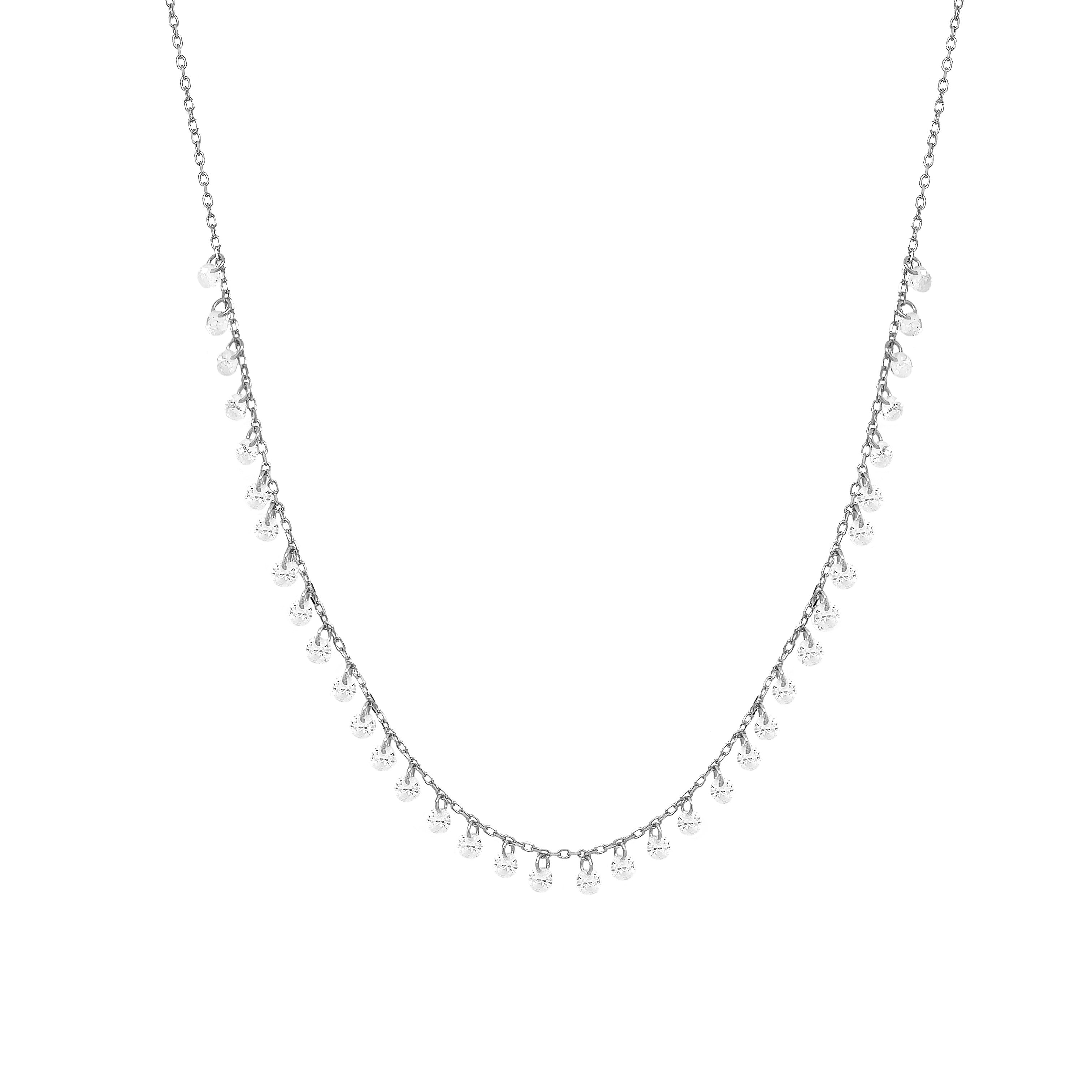 White Gold Dangle Necklace