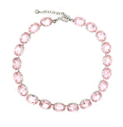 Pink Crystal Necklace

White Gold Plated
052" Thick
16-18" Adjustable Length