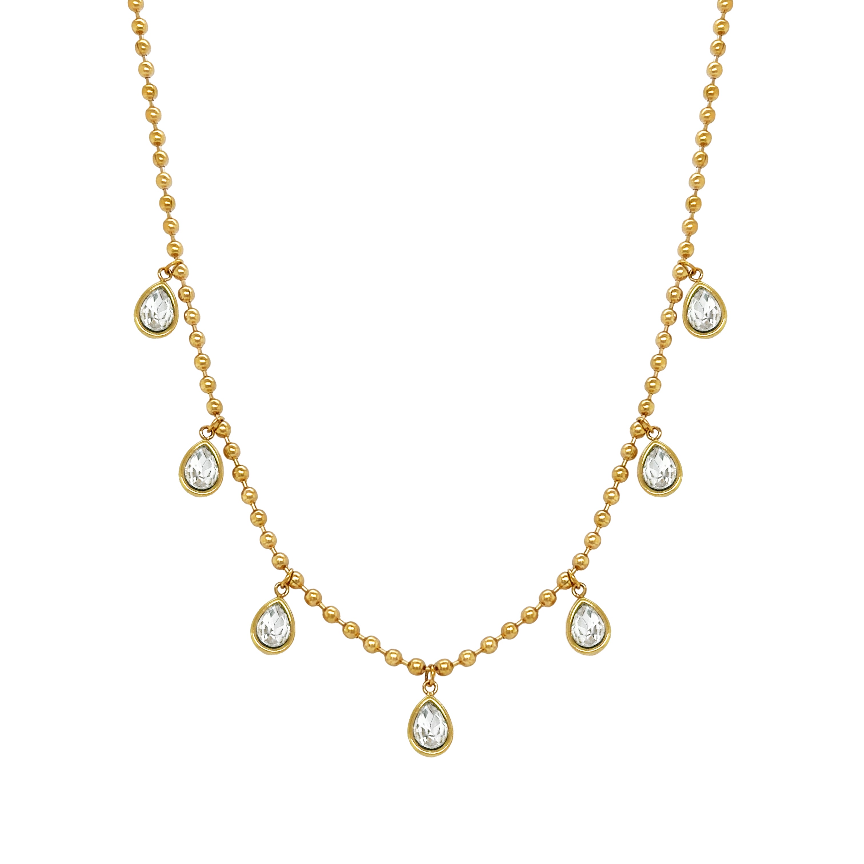 Multi Tear Drop Necklace