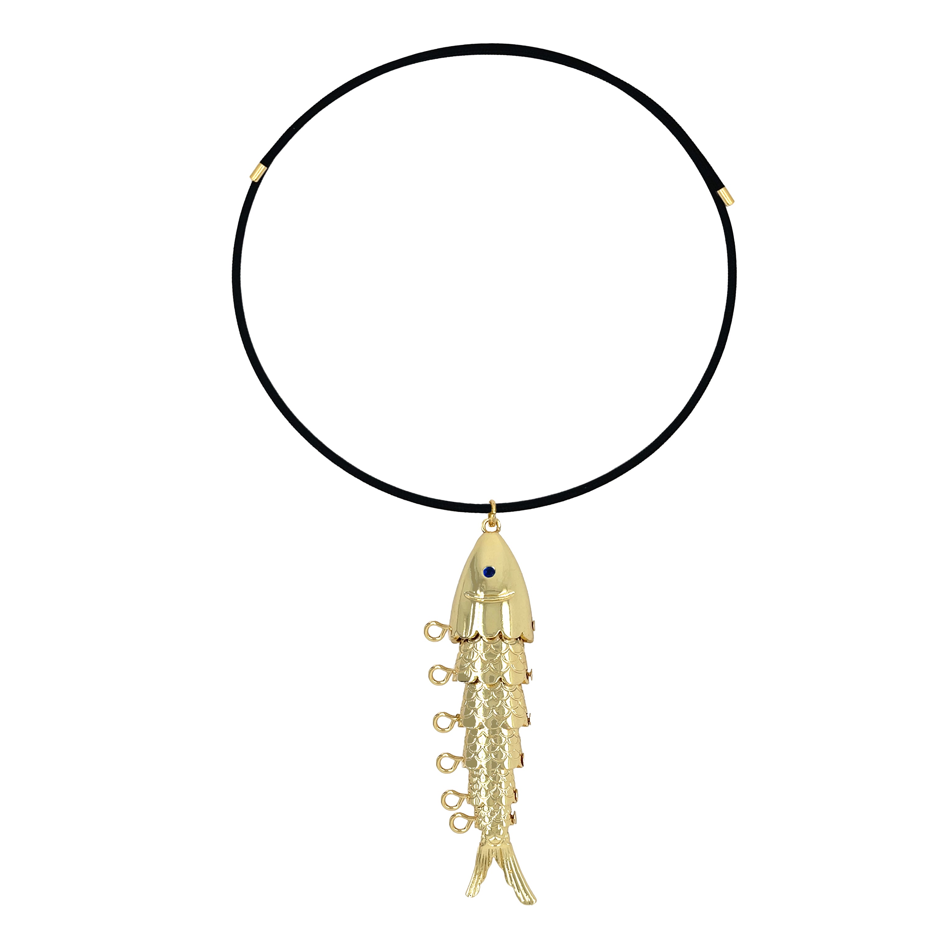 Fish Charm Magnetic Choker Necklace View 1