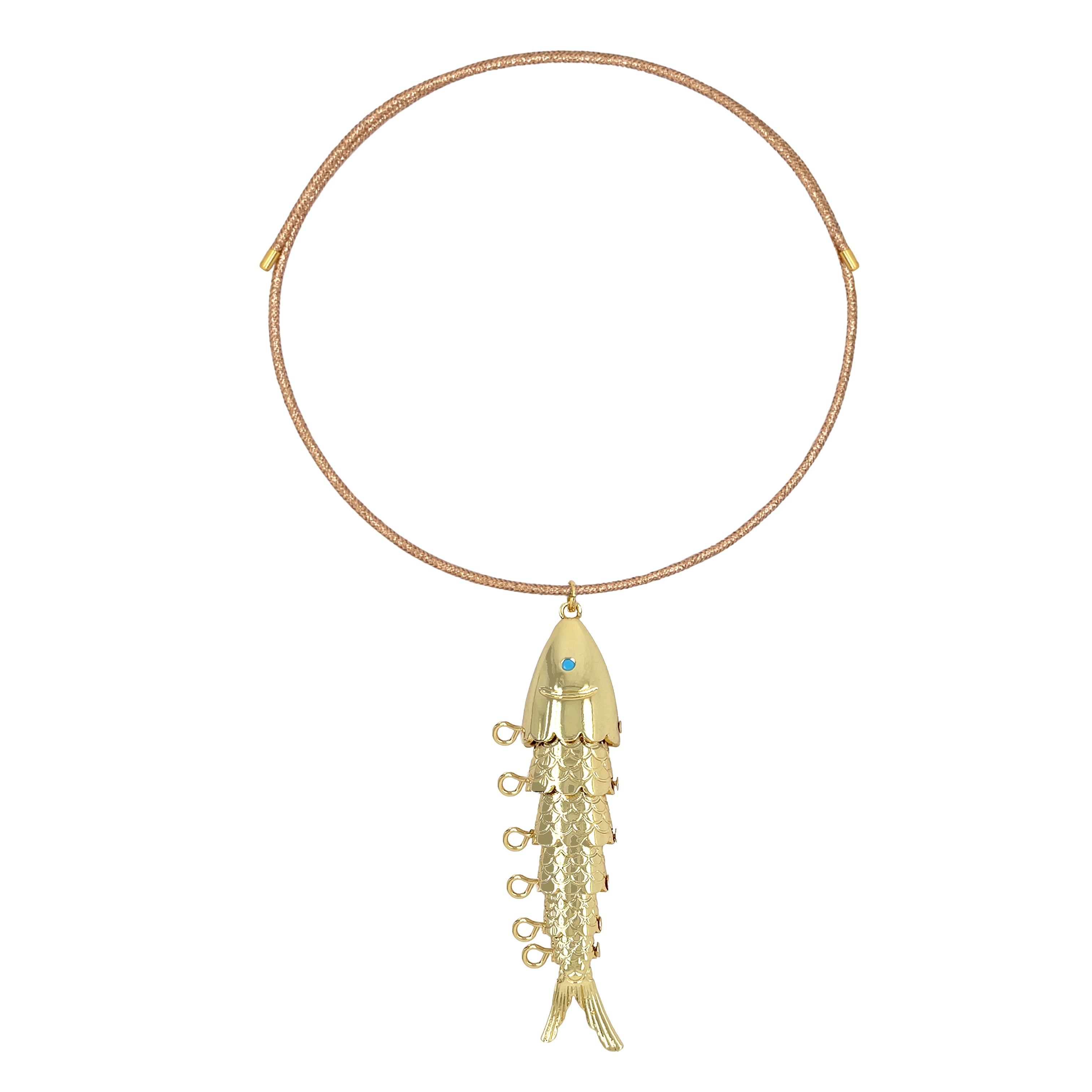 Jumbo Fish Charm Magnetic Choker Necklace

A bold yet refined choker designed to stand out. Featuring a sleek cord choker with a removable fish charm, this piece adds a statement finish to any look. The magnetic cord material allows for easy, adjustable wear, making it effortless to style. Available in black, brown, rose, and gold cord options, this choker can be worn alone, styled as a bracelet, or layered for a modern, elevated feel.

Yellow Gold Plated
Adjustable Magnetic Cord: 3.25" Long X 0.88" Wide