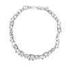 Multishape CZ Necklace  White Gold Plated Over Silver 16.5" Length Stones May Vary In Shape