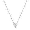 Pave CZ Mini Heart Chain Necklace  White Gold Plated Over Silver Heart: 0.25" Long X 0.25" Wide 16-18" Adjustable Length    While supplies last. All Deals Of The Day sales are FINAL SALE.