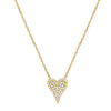 Pave CZ Small Heart Chain Necklace  Yellow Gold Plated Over Silver Heart: 0.50" Long X 0.50" Wide 16-18" Adjustable Length    While supplies last. All Deals Of The Day sales are FINAL SALE.