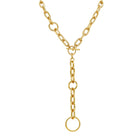 Link Toggle Lariat Necklace

Elevate your jewelry collection with this modern gold link toggle necklace, designed to make a bold yet versatile statement. This necklace features a chic Y-shaped silhouette accented by a toggle clasp closure and an oversized circular pendant drop. Its sleek design makes it perfect for layering with other chains or wearing solo for a polished, fashion-forward look.

Yellow Gold Plated
4" Drop
17" Long