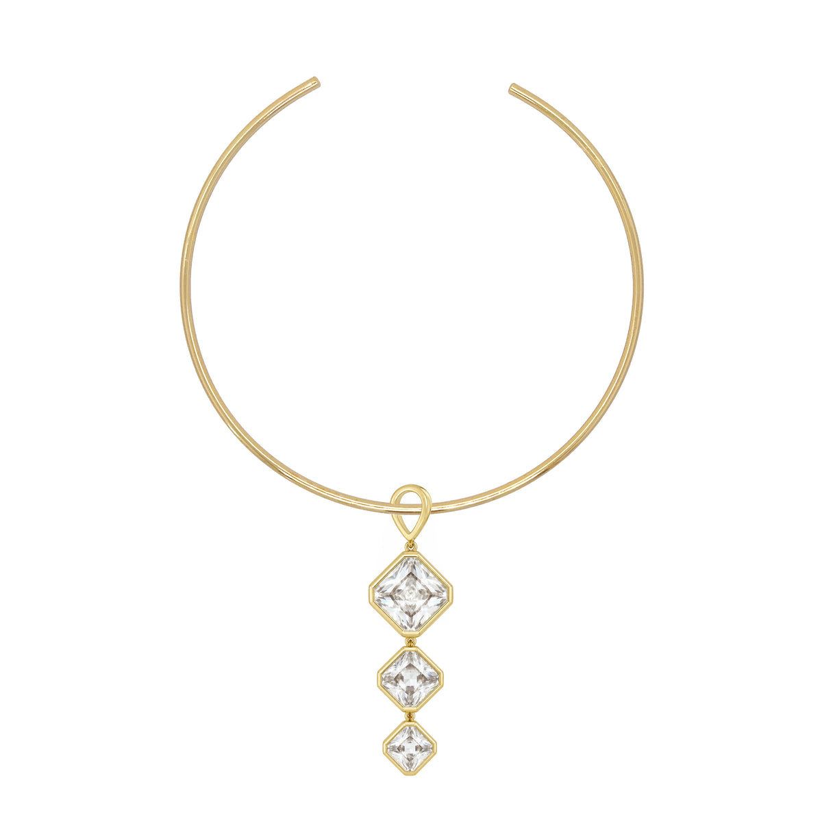 Tripe Radiance Choker Necklace