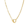 Paperclip Mixed Link Necklace  Yellow Gold Plated 16" Long    While supplies last. All Deals Of The Day sales are FINAL SALE.