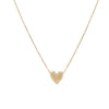 Diamond Heart Chain Necklace  14K Yellow Gold 0.09 Diamond Carat Weight Heart: 0.37" Diameter 16-18" Adjustable Length