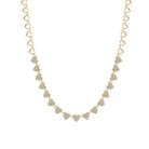 Yellow Gold Pave Diamond Heart Necklace


Bring a touch of elegance and love to your everyday style with our Multi Heart Necklace. Crafted in yellow gold, this necklace features a stunning pave diamond heart design with multiple hearts, making it the perfect accessory for any occasion. Show your love in style and make a statement with this beautiful piece.

14K Yellow Gold
0.87 Diamond Carat Weight
Hearts: 0.20” Diameter
Chain: 15-17” Length
