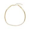 Diamond Tennis Necklace  14K Yellow Gold 1.58 Diamond Carat Weight 14-18" Adjustable Length 0.13" Wide