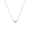 Diamond Butterfly Necklace  14K Yellow Gold 0.11 Diamond Carat Weight  Butterfly: 0.30" Long X 0.40" Wide 16-18" Adjustable Length