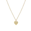 Diamond Puff Heart Necklace  14K Yellow Gold 0.18 Diamond Carat Weight 0.75" Long X 0.57" Wide 18-20" Adjustable Length