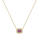 Diamond & Pink Sapphire Necklace