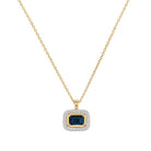 14K Diamond Pave &amp; London Blue Topaz Necklace

A striking London Blue Topaz takes center stage in this elegant 14K yellow gold necklace, framed by a sparkling diamond pave halo. The deep blue gemstone adds a rich pop of color, while the diamonds bring just the right amount of brilliance. Finished with an adjustable 16–18" chain, it’s a timeless statement for everyday wear or special occasions.

14K Yellow Gold
0.40 Diamond Carat Weight
Blue Topaz: 2.90 Carat Weight
16-18" Long&nbsp;