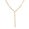 Disc Lariat Necklace  14K Yellow Gold  16"-18" Adjustable Length 