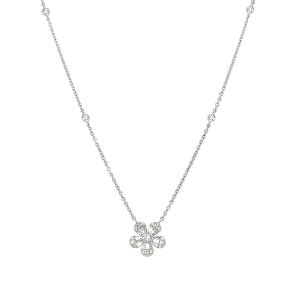 Diamond Flower Necklace – Jennifer Miller Jewelry