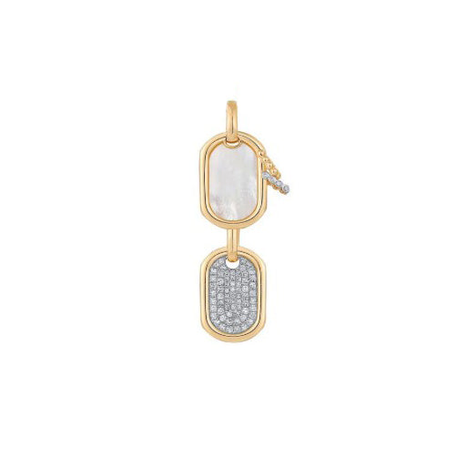 Diamond &amp; Pearl Oval Charm Pendant

Introducing the Diamond &amp; Pearl Charm, a one-of-a-kind addition to any jewelry collection. Featuring sparkling diamonds and timeless mother of pearl, this unique charm will add elegance and sophistication to your look.

14K Yellow Gold
0.35 Diamond Carat Weight
1.00 Mother of Pearl Carat Weight
