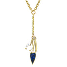 Three Lucky Charms Chain Drop Necklace

A yellow gold-plated chain drop necklace adorned with three cherished lucky charms: a gleaming gold horn, a vibrant blue heart, and a classic horseshoe. Thoughtfully designed to symbolize fortune and protection, this piece blends meaningful detail with timeless elegance. A perfect gift for someone who believes in a touch of everyday luck.