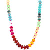 Multi Color Beaded Necklace Bead: 0.30" Diameter 16-19" Adjustable Length