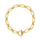 Large Paperclip Link Toggle Necklace

Yellow Gold Plated

18" Length