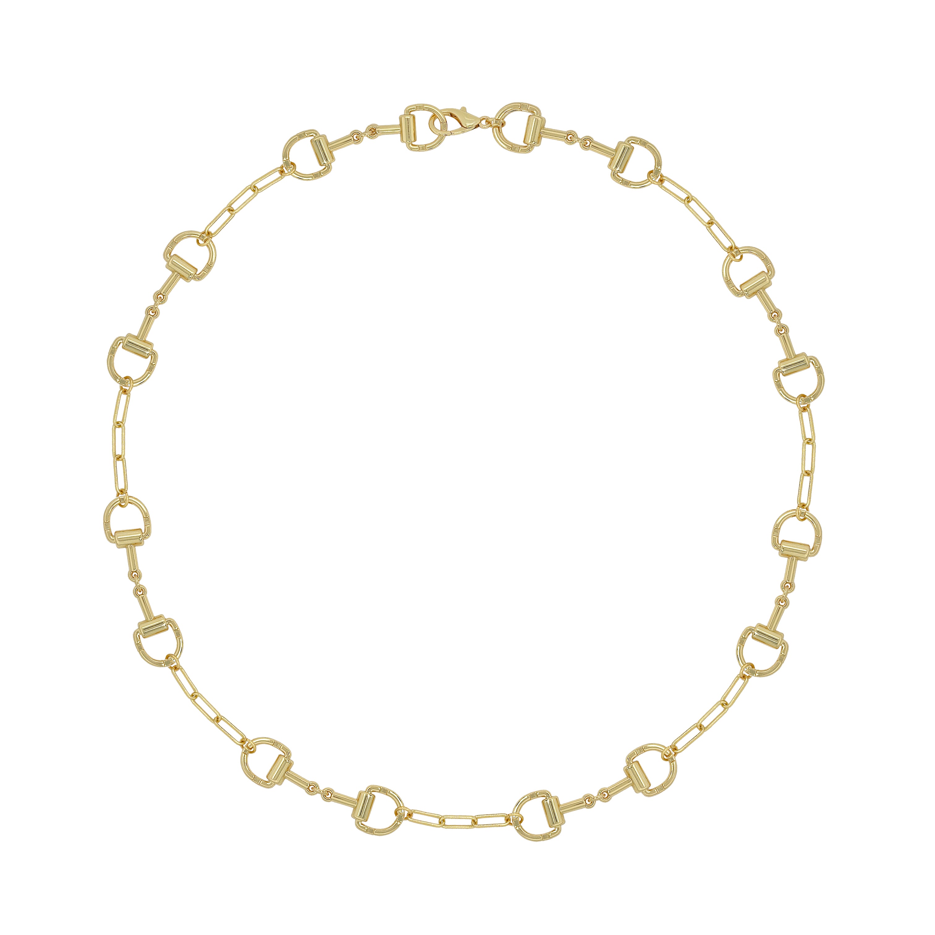 Horsebit Paperclip Chain Necklace

Designed for endless styling possibilities, the adjustable clasp hooks anywhere so you can wear it as a Y-necklace or a full loop. Plus, it’s the perfect base for clipping on charms and making it your own.

Yellow Gold Plated
24" Long