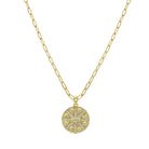 Evil Eye Disc Pendant Chain Link Necklace  Yellow Gold Plated 18-20" Adjustable Length Evil Eye: 0.80" Wide    While supplies last. All Deals Of The Day sales are FINAL SALE.