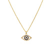 CZ Evil Eye Necklace  18K Yellow Gold Plated Eye: 0.48" Long X 0.88" Wide   While supplies last. All Deals Of The Day sales are FINAL SALE.