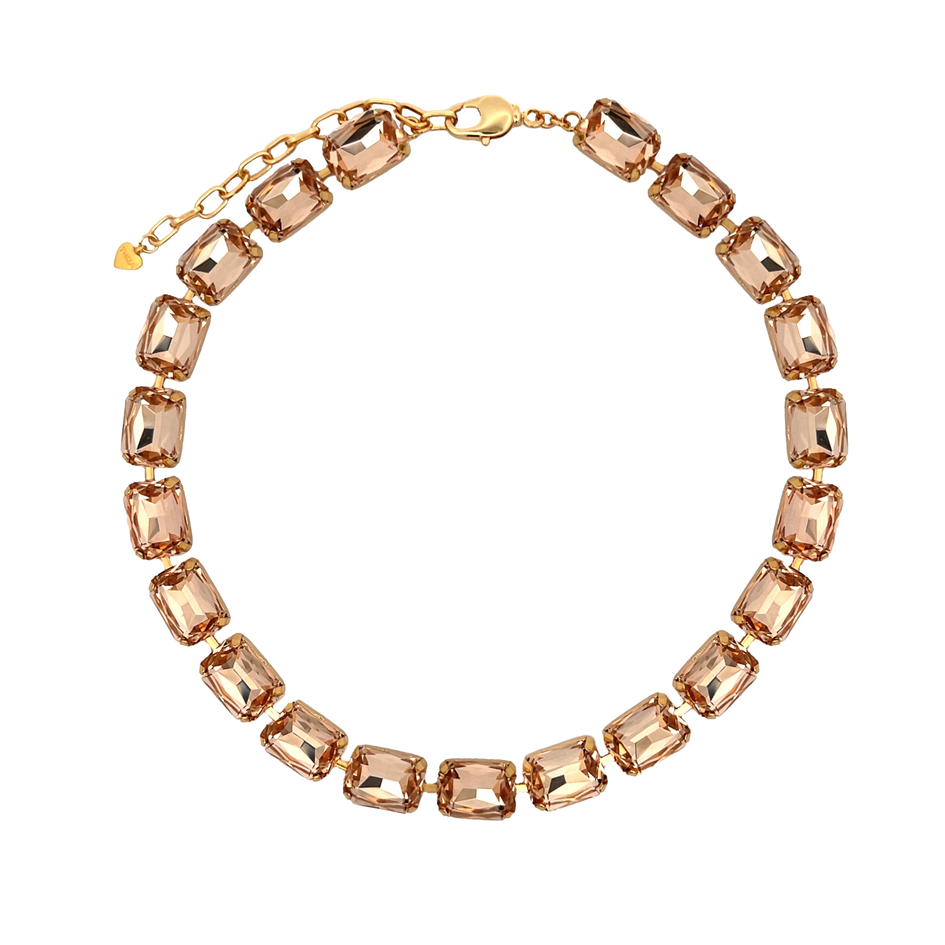 Peach Rectangle Stone Necklace

Elevate your look with the Peach Rectangle Stone Necklace. This sparkling piece adds a playful yet refined touch, perfect for any occasion. Its peach colored stones catch the light beautifully, making it a versatile and elegant piece.

Yellow Gold Plated

Stones: 0.39" Wide
14.5-17" Adjustable Length