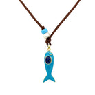 Resin Fish Pendant On Suede Leather Cord Necklace

This Fish Pendant Necklace is available in multiple color options, adding subtle yet eye-catching variety to your necklace collection. Perfect for layering, it complements diverse styles while being a chic statement.

Yellow Gold Filled
Fish Pendant: 1.5" Long X 0.5" Wide
Drop: 1.75" Long