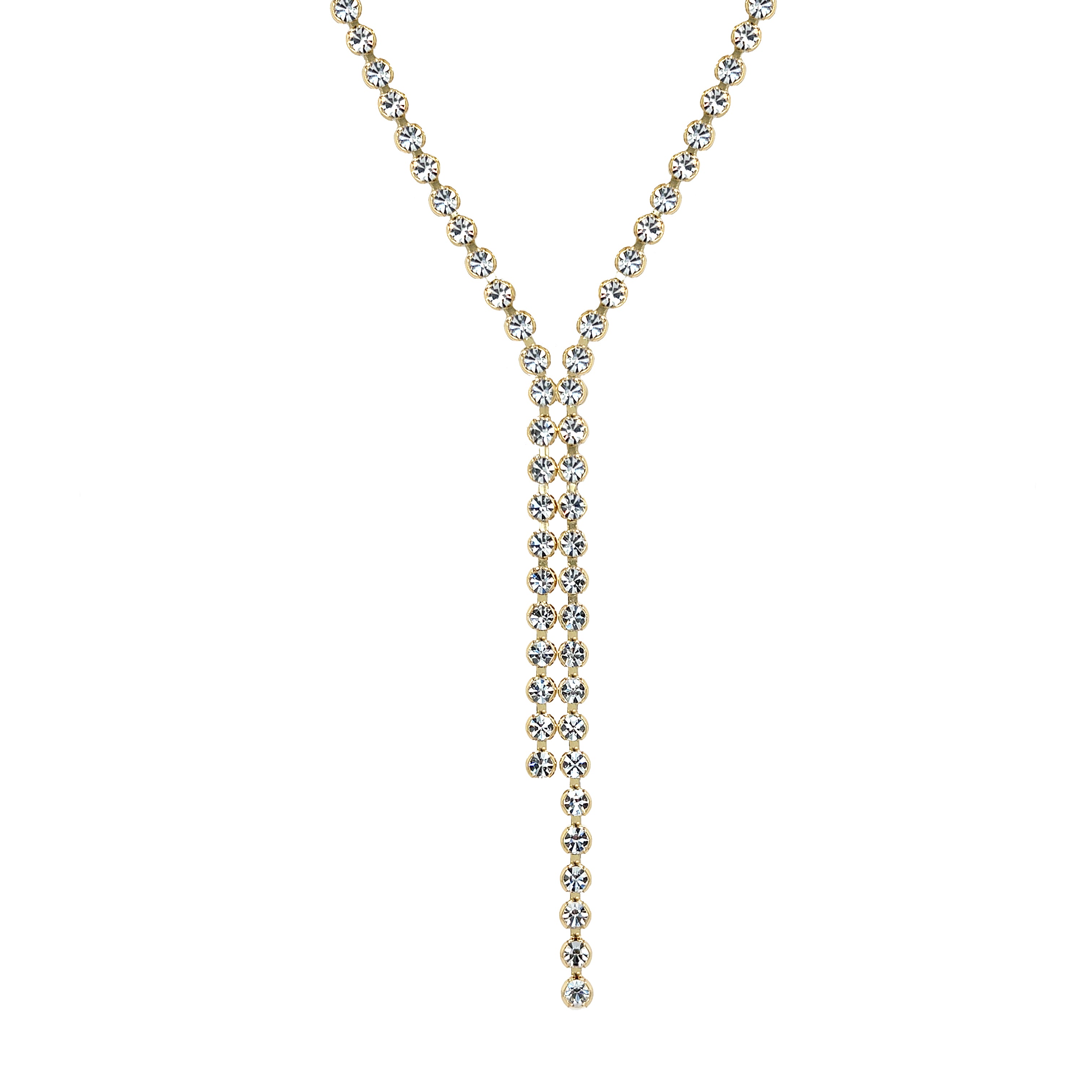 2 Strand CZ Lariat Tennis Necklace

Yellow Gold Plated
0.14" Wide


While supplies last. All Deals Of The Day sales are FINAL SALE.