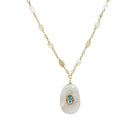 Blue Topaz Tear Bezel &amp; Moonstone Pendant Wire Chain Necklace

Inspired by the colors of the coast, this necklace combines the clarity of blue topaz with the soft, smooth moonstone pendant. The wire chain design keeps the look light and effortless, while the bold pendant drop provides a sophisticated focal point. Designed for the woman who appreciates jewelry that is as unique and radiant as she is.

Yellow Gold Plated
Pendant: 1.35" Long X 0.78" Wide
16-18" Adjustable Length