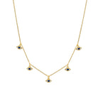 CZ Mini Evil Eye Necklace

Yellow Gold Plated Over Silver
14-18" Adjustable Length
Double Pear CZs: 0.17" Long X 0.47" Wide
5" Lariat Drop
