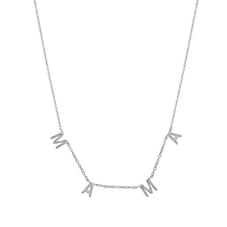 <p>Mama Dangle Letter Necklace</p> <ul> <li>White Gold Plated Over Silver</li> <li>15.75-18" Adjustable Length<br></li> <li>Letters: Approx. 0.25" Wide</li> </ul> <p><span style="color: #ff2a00;"><em>While supplies last. All Deals Of The Day sales are FINAL SALE.</em></span></p>