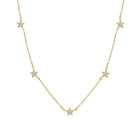 Pave CZ 5 Star Chain Necklace

Yellow Gold Plated
Stars: 0.22" Diameter