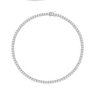 14K Lab Grown Round Brilliant Cut Diamond Tennis Necklace

Ethically sourced and finished with fine jewelry craftsmanship, this lab-grown diamond tennis necklace brings real diamond sparkle to your everyday rotation without the natural diamond price tag. Round brilliant-cut stones are secured with a box clasp you can wear with confidence, designed to shine on its own or layered with your favorite necklaces. Thoughtfully priced for layering, and finished in your choice of 14K yellow or white gold.