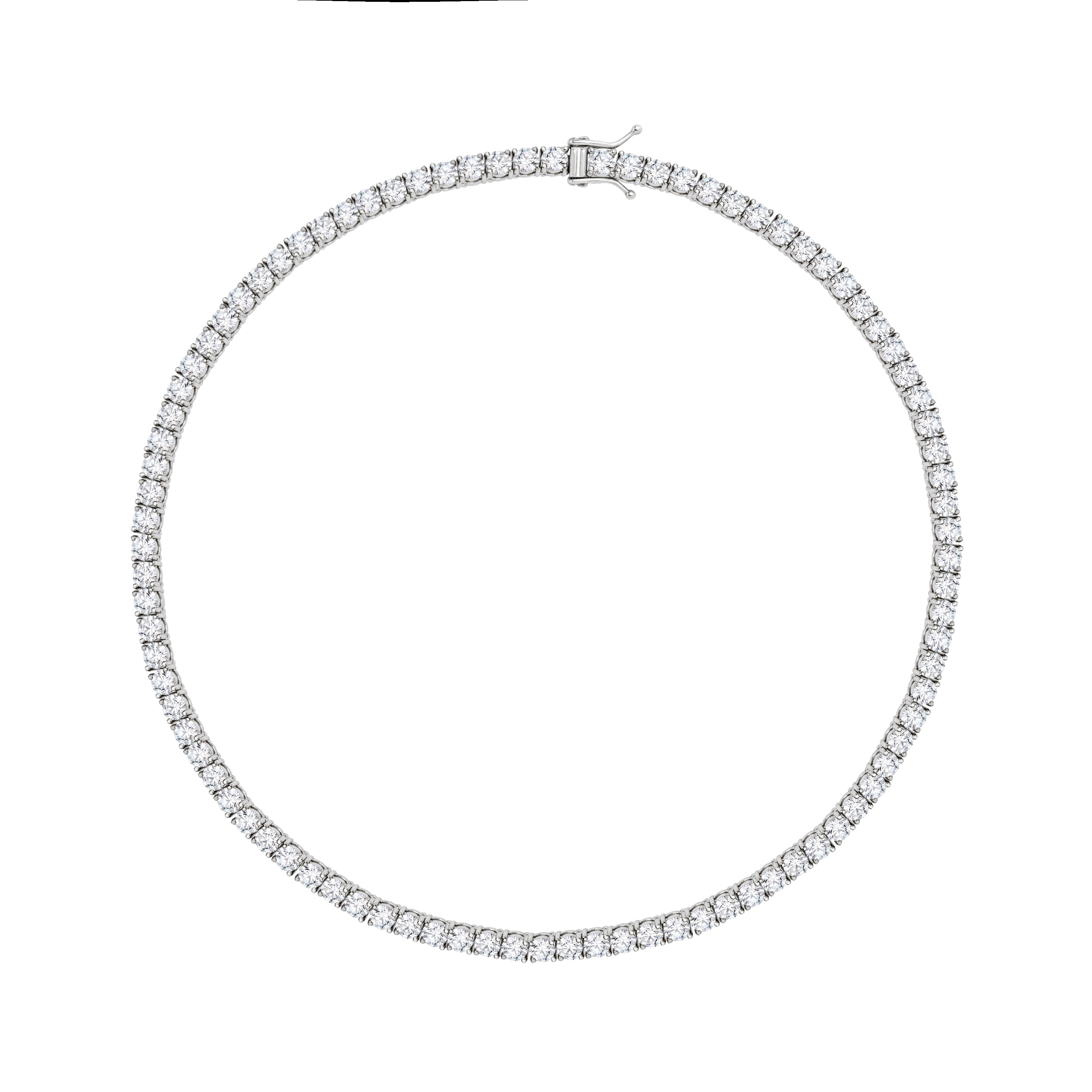 14K Lab Grown Round Brilliant Cut Diamond Tennis Necklace

Ethically sourced and finished with fine jewelry craftsmanship, this lab-grown diamond tennis necklace brings real diamond sparkle to your everyday rotation without the natural diamond price tag. Round brilliant-cut stones are secured with a box clasp you can wear with confidence, designed to shine on its own or layered with your favorite necklaces. Thoughtfully priced for layering, and finished in your choice of 14K yellow or white gold.