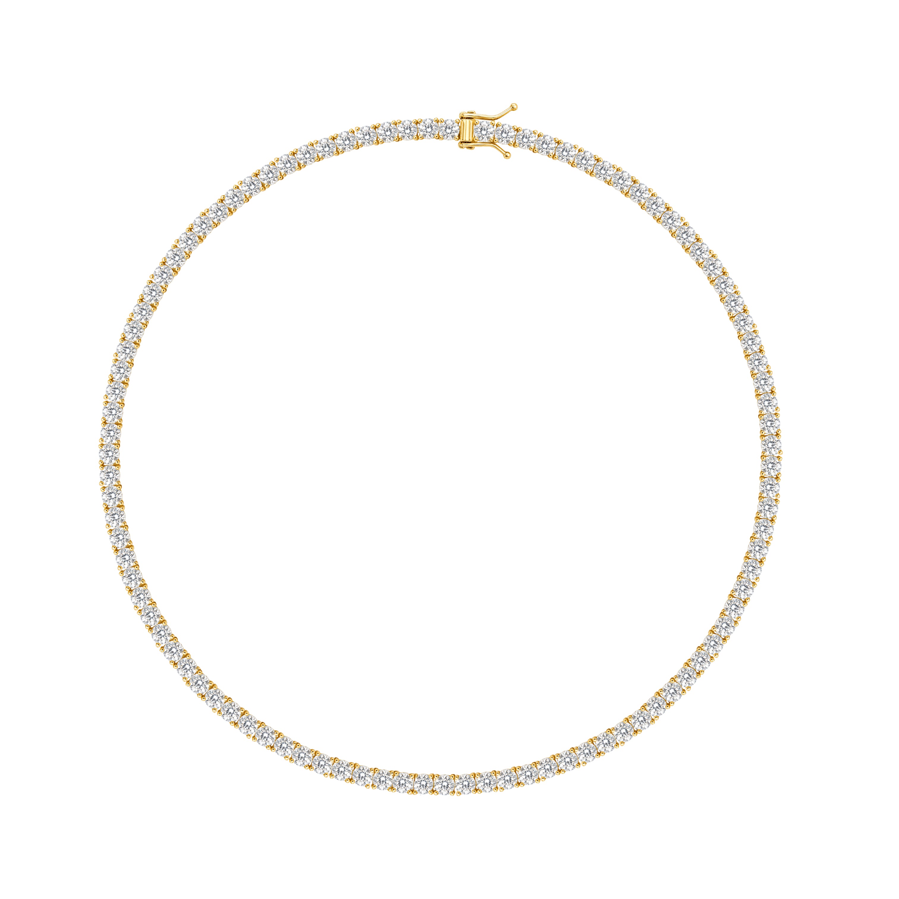 14K Lab Grown Round Brilliant Cut Diamond Tennis Necklace

Ethically sourced and finished with fine jewelry craftsmanship, this lab-grown diamond tennis necklace brings real diamond sparkle to your everyday rotation without the natural diamond price tag. Round brilliant-cut stones are secured with a box clasp you can wear with confidence, designed to shine on its own or layered with your favorite necklaces. Thoughtfully priced for layering, and finished in your choice of 14K yellow or white gold.