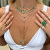 Pave Diamond & Emerald Ring  14K Yellow Gold 0.32 Diamond Carat Weight 1.73 Emerald Carat Weight 0.23" Width