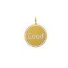 CZ Good Luck Charm Pendant  Yellow Gold Plated 1.80" Long X 1.31" Wide