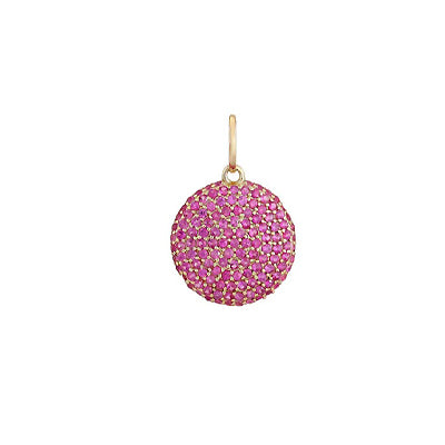 Pink Sapphire Round Disc Charm

This charming pink sapphire disc is the perfect addition to any jewelry collection. The soft pink tone adds a subtle pop of color. Perfect for everyday wear or special occasions, this charm is both versatile and eye-catching.

14K Yellow Gold
1.15 Sapphire Carat Weight