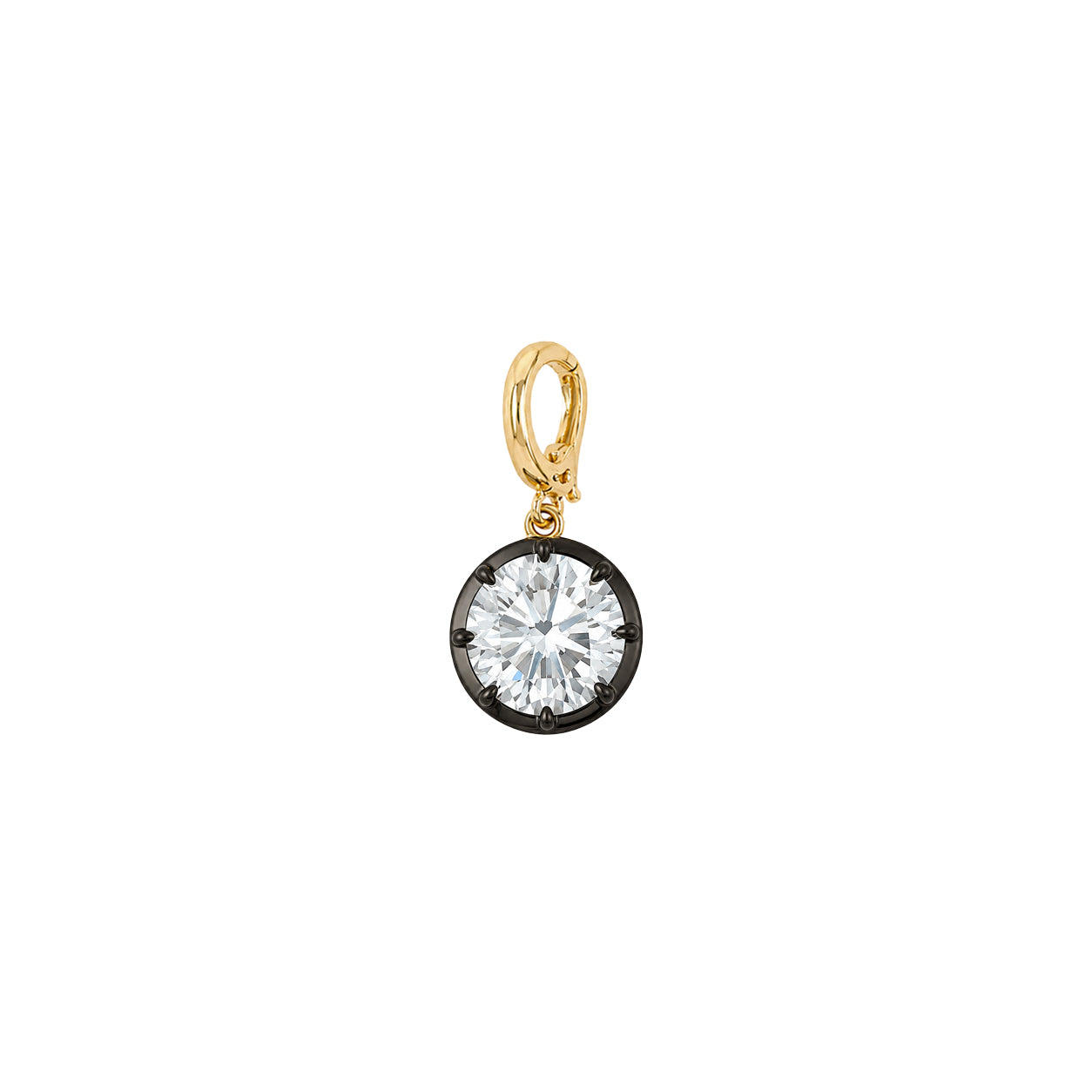 Lab Diamond Round Shape Charm