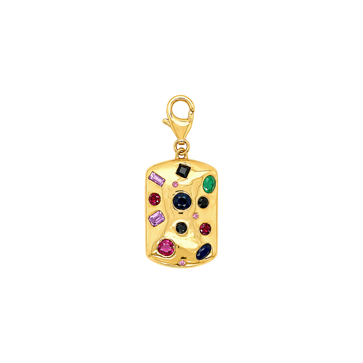 Multi Stone Tag Charm

14K Yellow Gold
1.70" Long X 0.69" Wide