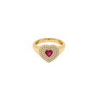 Diamond Pave Ruby Heart Ring

14K Yellow Gold
0.25 Diamond Carat Weight
0.40 Ruby Carat Weight
0.38" Long