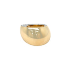 Diamond Top Ring  18K Yellow Gold 0.87 Diamond Carat Weight 0.68" Wide