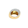 Diamond Top Ring  18K Yellow Gold 0.87 Diamond Carat Weight 0.68" Wide