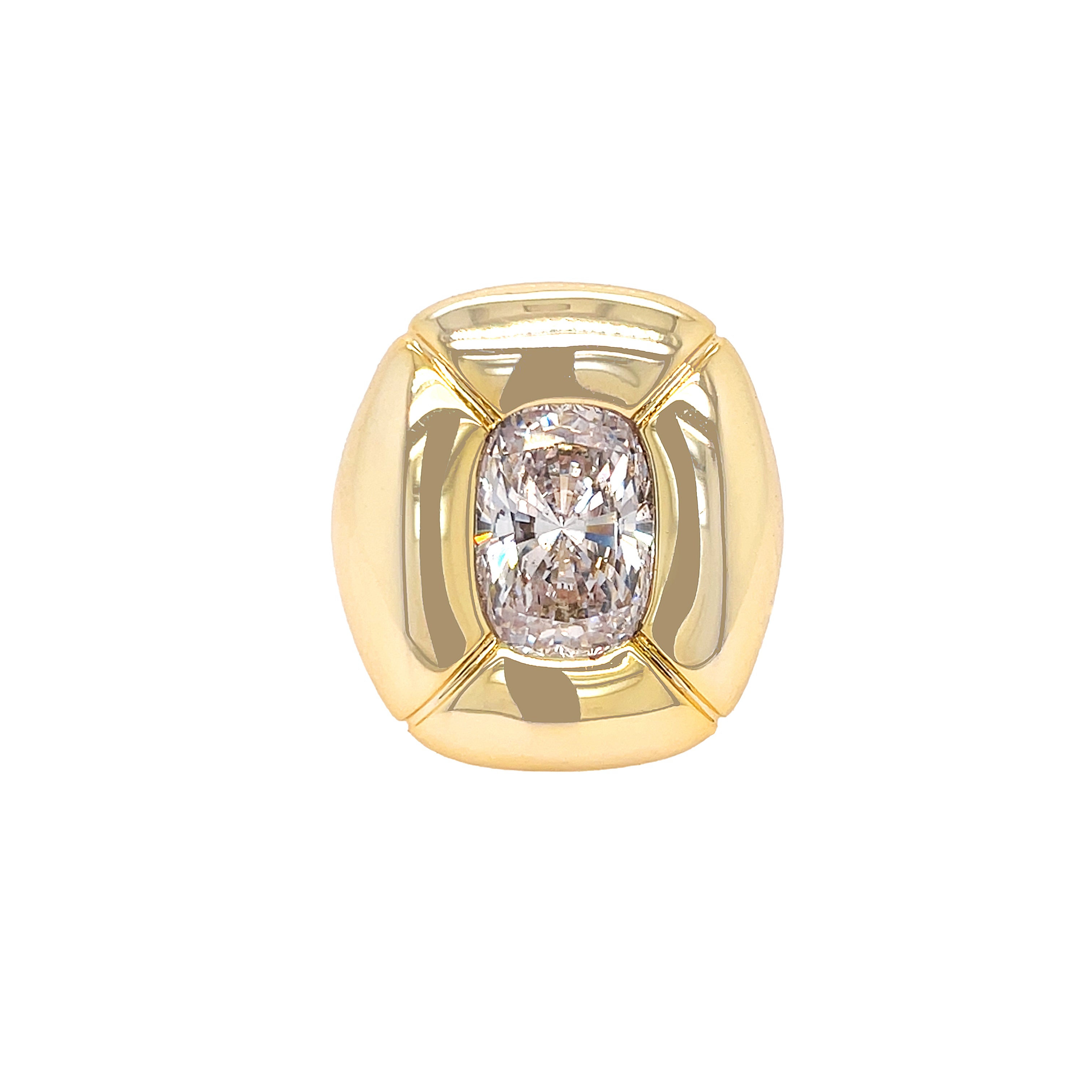CZ Cushion Statement Ring

Make a statement with our Cushion Statement Ring. This unique ring is a must-have for anyone looking to make a chic statement. With its stand-out crystal and bold style, this ring will add the perfect touch to any outfit.

Yellow Gold Plated Over Silver
1.08" Long X 1" Wide
One Size: Adjustable Size 6-8
